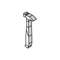 framing hammer tool isometric icon vector illustration