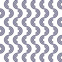 Abstract seamless pattern with blue circles and lines on white background. vector