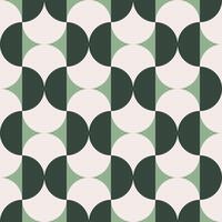Green seamless coral geometric pattern retro background. vector