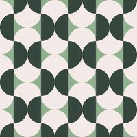 Green seamless coral geometric pattern retro background. vector