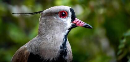 Close up photo of vanellus chilensis.