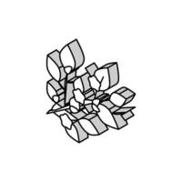 floración primavera isométrica icono vector ilustración