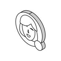 new usel female isometric icon vector illustration