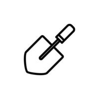 shovel icon symbol vector template collection