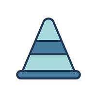 traffic cone icon symbol vector template collection