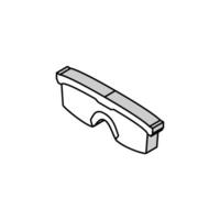 medical glasses frame isometric icon vector illustration