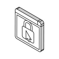 web padlock isometric icon vector illustration