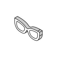 Kig niña lentes marco isométrica icono vector ilustración