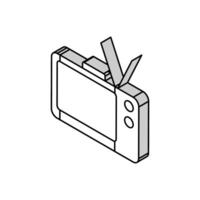 television retro device isometric icon vector illustration