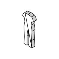 overalls pants apparel isometric icon vector illustration