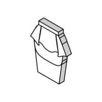 peplo falda isométrica icono vector ilustración