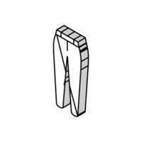 cigarette pants clothes isometric icon vector illustration