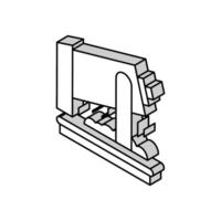 garbage sorting equipment isometric icon vector illustration