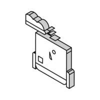 rubbish heating equipment isometric icon vector illustration