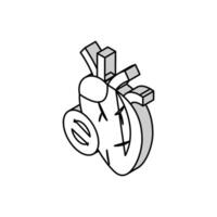 heart transplant isometric icon vector illustration