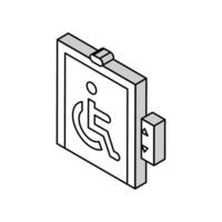 elevator for disabled isometric icon vector illustration