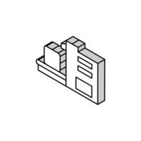 clasificación residuos máquina isométrica icono vector ilustración