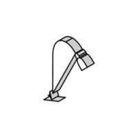 flexible table lamp isometric icon vector illustration