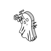 boo ghost isometric icon vector illustration