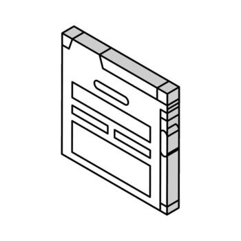 web form document paper isometric icon vector illustration