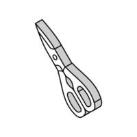 kitchen shears isometric icon vector illustration