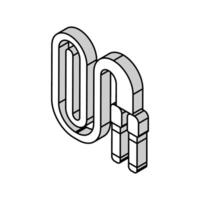 cuerda aptitud deporte isométrica icono vector ilustración