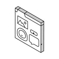 mensaje charla larva del moscardón isométrica icono vector ilustración