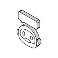 talk chat bot isometric icon vector illustration