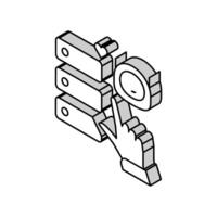 asistente charla larva del moscardón isométrica icono vector ilustración