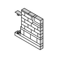 sill level building structure isometric icon vector illustration