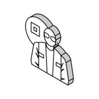 electronics engineer worker isometric icon vector illustration