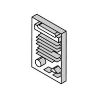 contract paper document isometric icon vector illustration