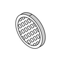 waffle weave fabric material isometric icon vector illustration