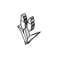 sorghum plant food isometric icon vector illustration