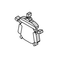 computer chair top view isometric icon vector illustration