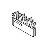 garden bed tool isometric icon vector illustration