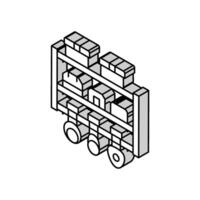 drill shelf garage tool isometric icon vector illustration