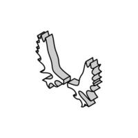 alce cuerno animal isométrica icono vector ilustración