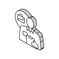 facilities manager repair worker isometric icon vector illustration