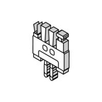 cepillo de dientes poseedor isométrica icono vector ilustración