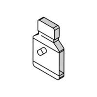 medicina pastillas botella isométrica icono vector ilustración