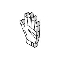 trabajo guantes garaje herramienta isométrica icono vector ilustración