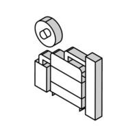 medicine manufacturing machine isometric icon vector illustration