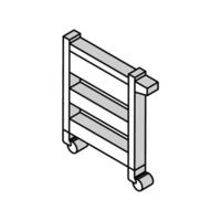 utility cart garage tool isometric icon vector illustration