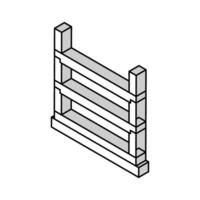 rcc haz edificio estructura isométrica icono vector ilustración