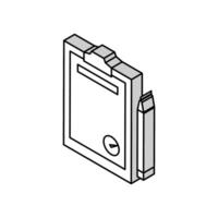 check document file isometric icon vector illustration