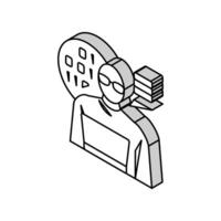 technician scientist worker isometric icon vector illustration