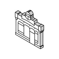 bakery shop isometric icon vector illustration