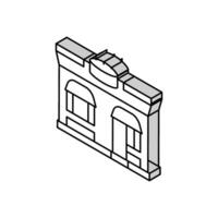 pastelería Tienda isométrica icono vector ilustración