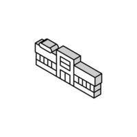 hypermarket shop isometric icon vector illustration